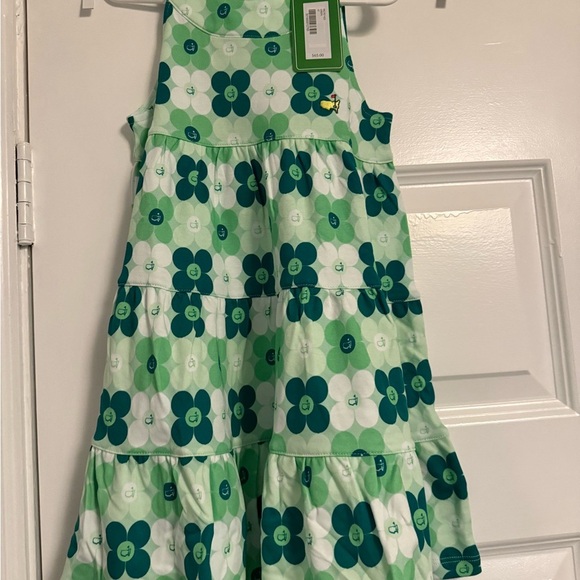 geometric green dress Diane von Furstenberg